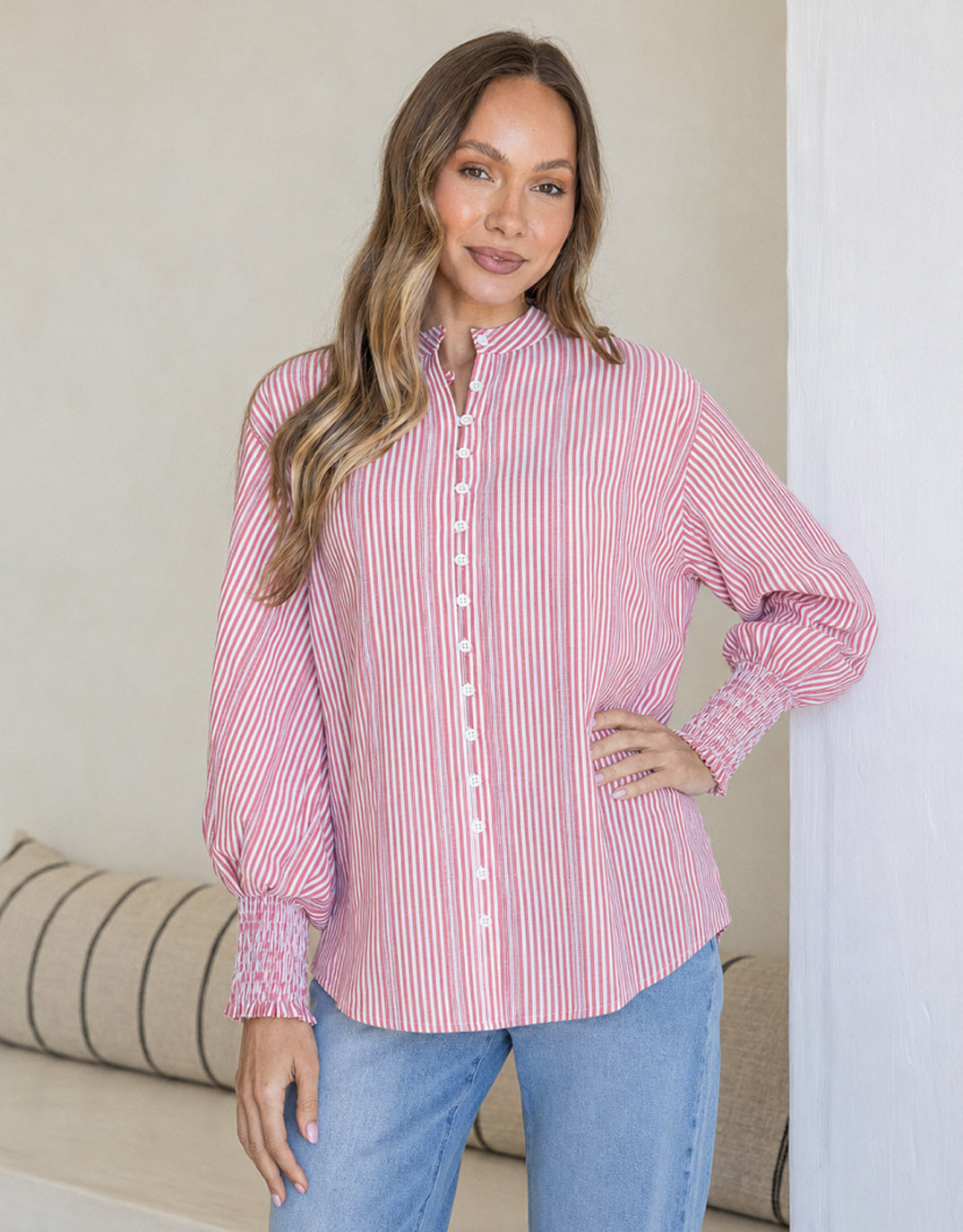 132-fashion-elara-blouse-redwhite-stripe-womens-clothing