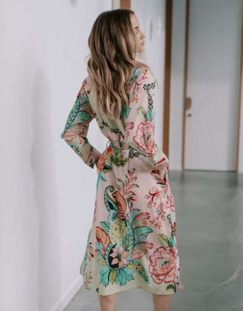 132-fashion-medusa-tie-shirt-dress-pink-green-womens-clothing