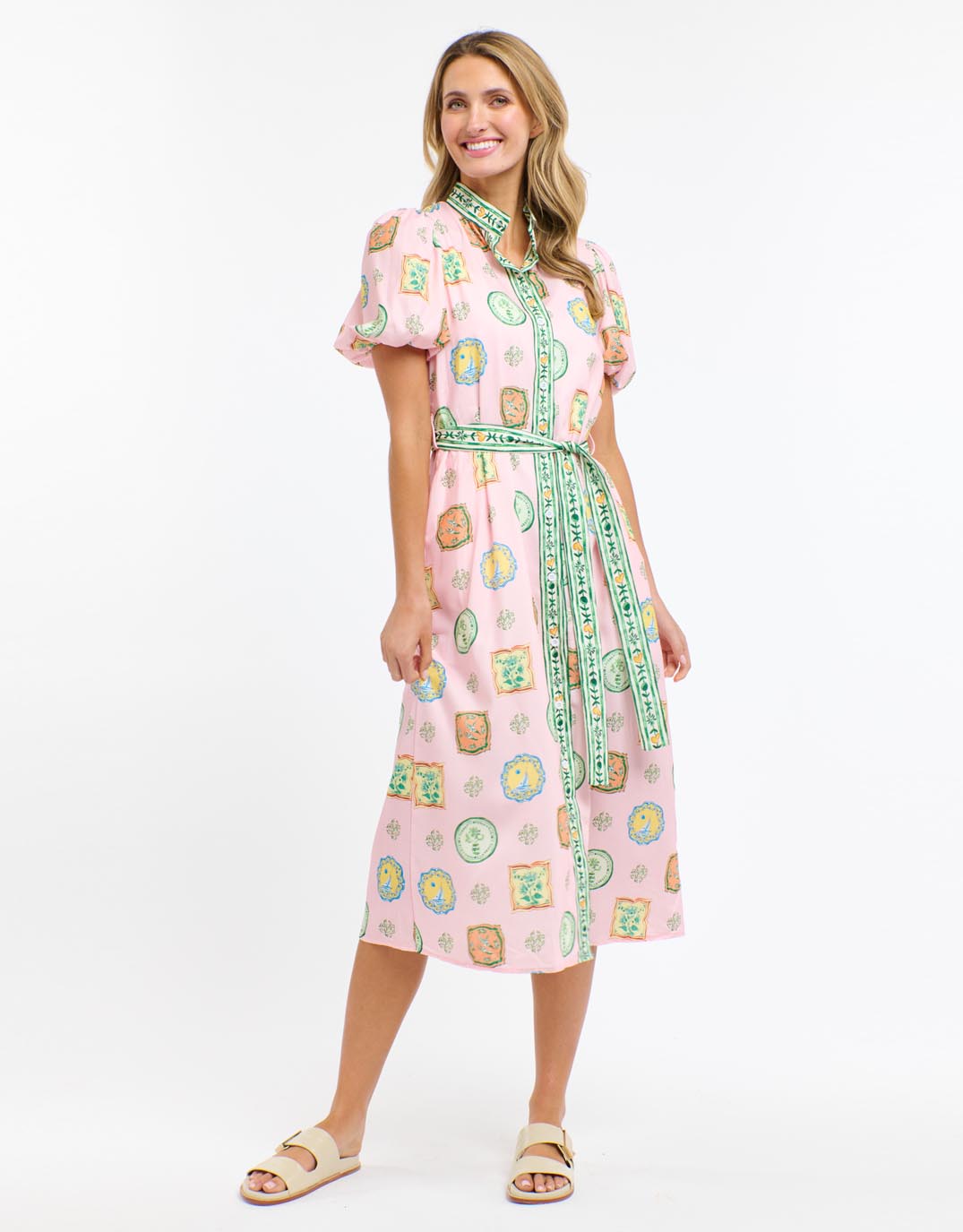 365-days-bellezza-dress-pink-print-womens-clothing