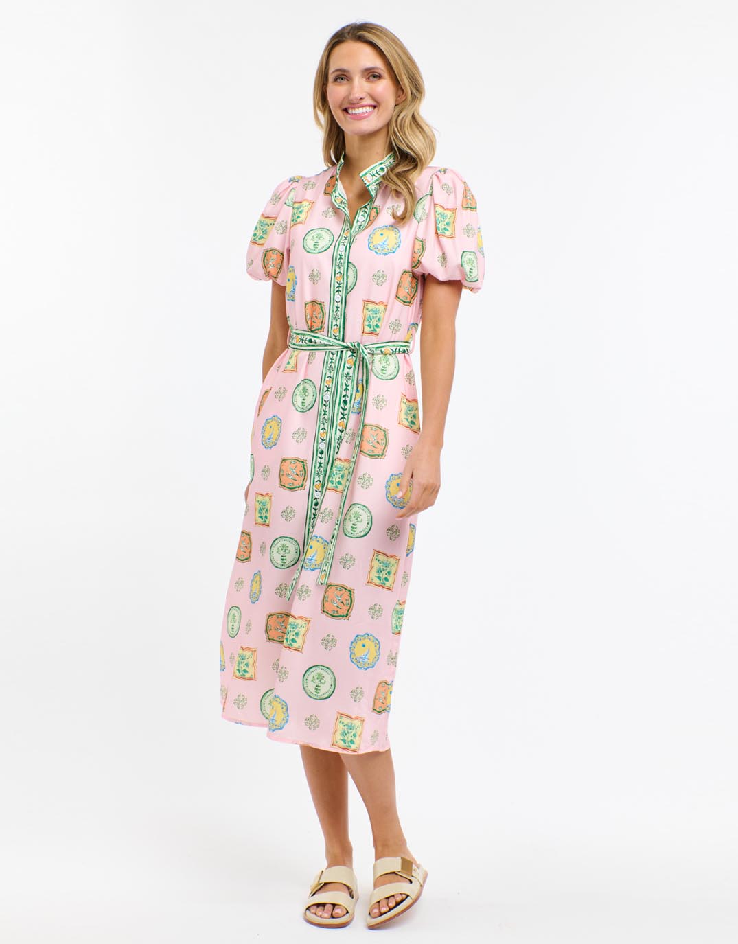 365-days-bellezza-dress-pink-print-womens-clothing