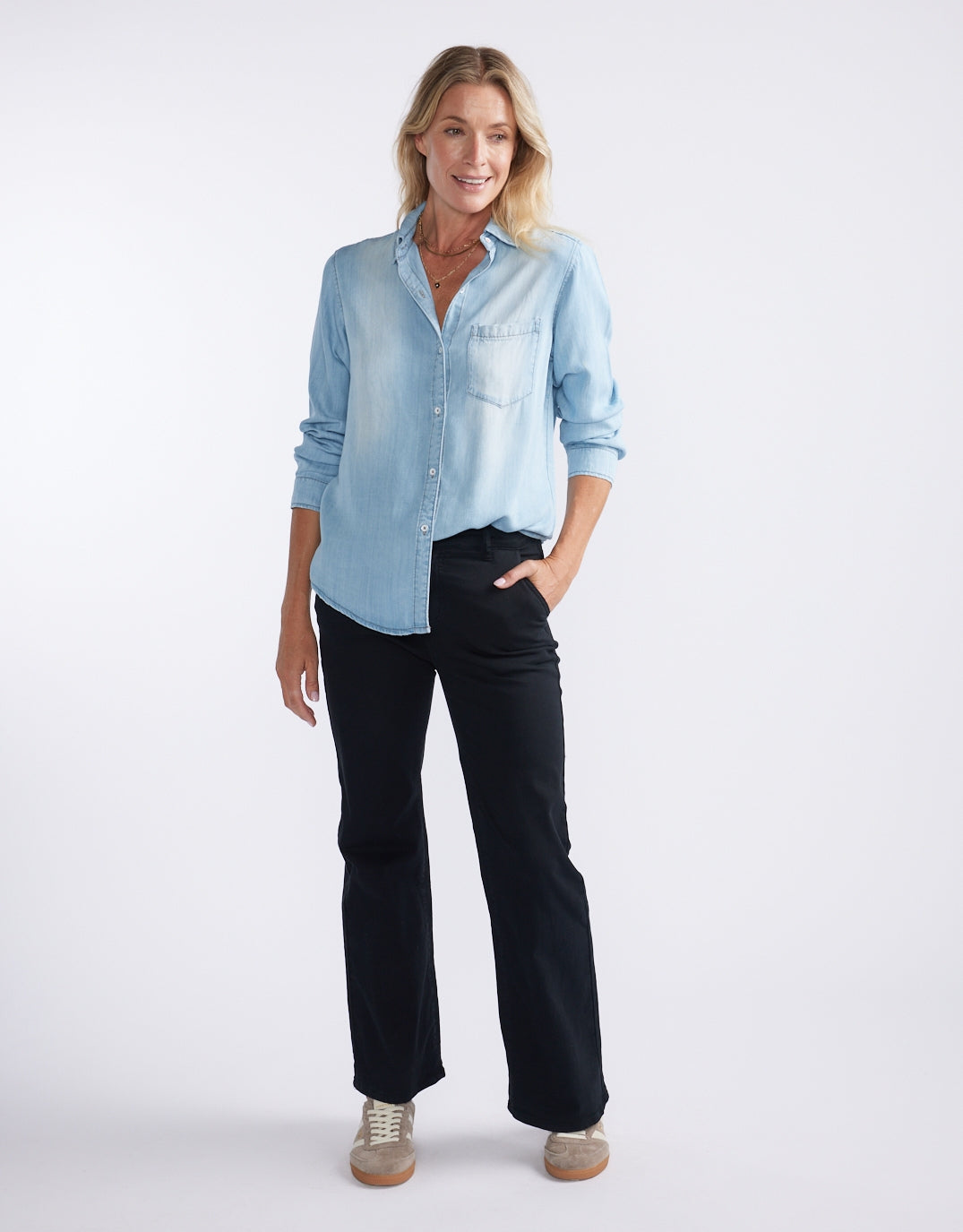 Ava Vintage Shirt - Light Wash