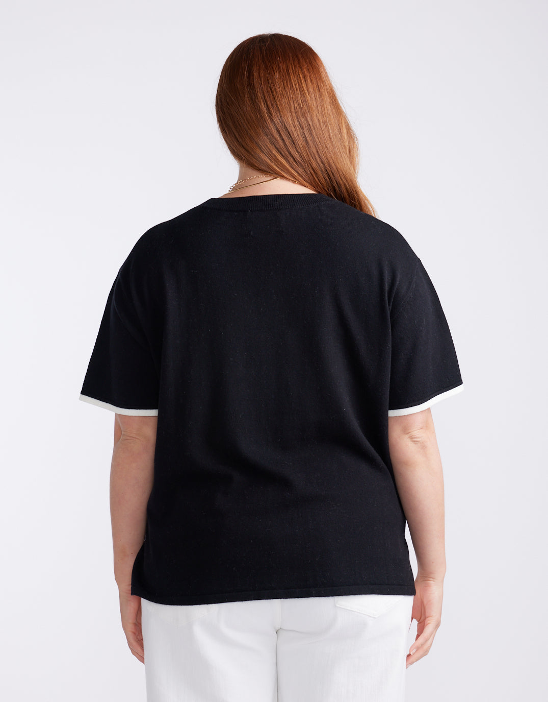 Frenchie Cotton Cashmere Tee - Black