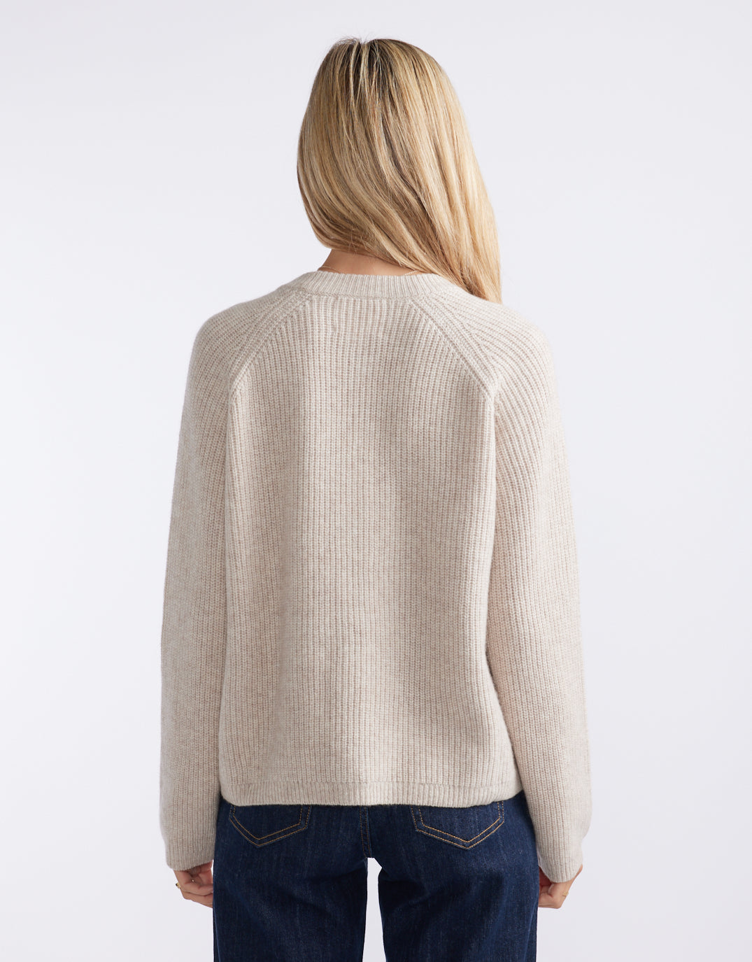 Maison Wool Cashmere Cardigan - Oat