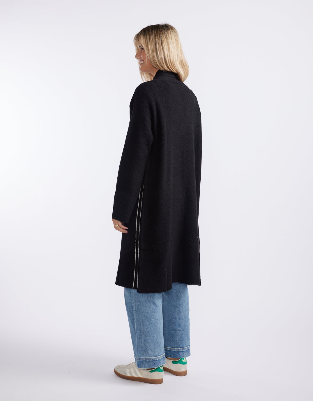 Montreux Wool Alpaca Longline Cardigan - Black