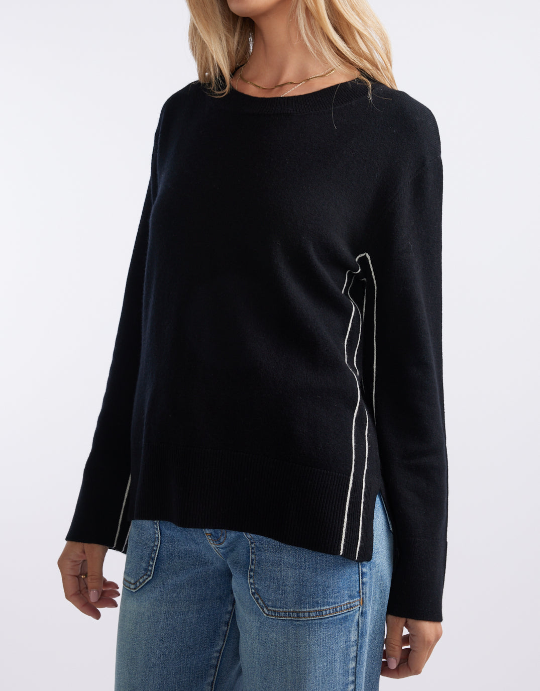 Riviera Wool Cashmere Knit - Black