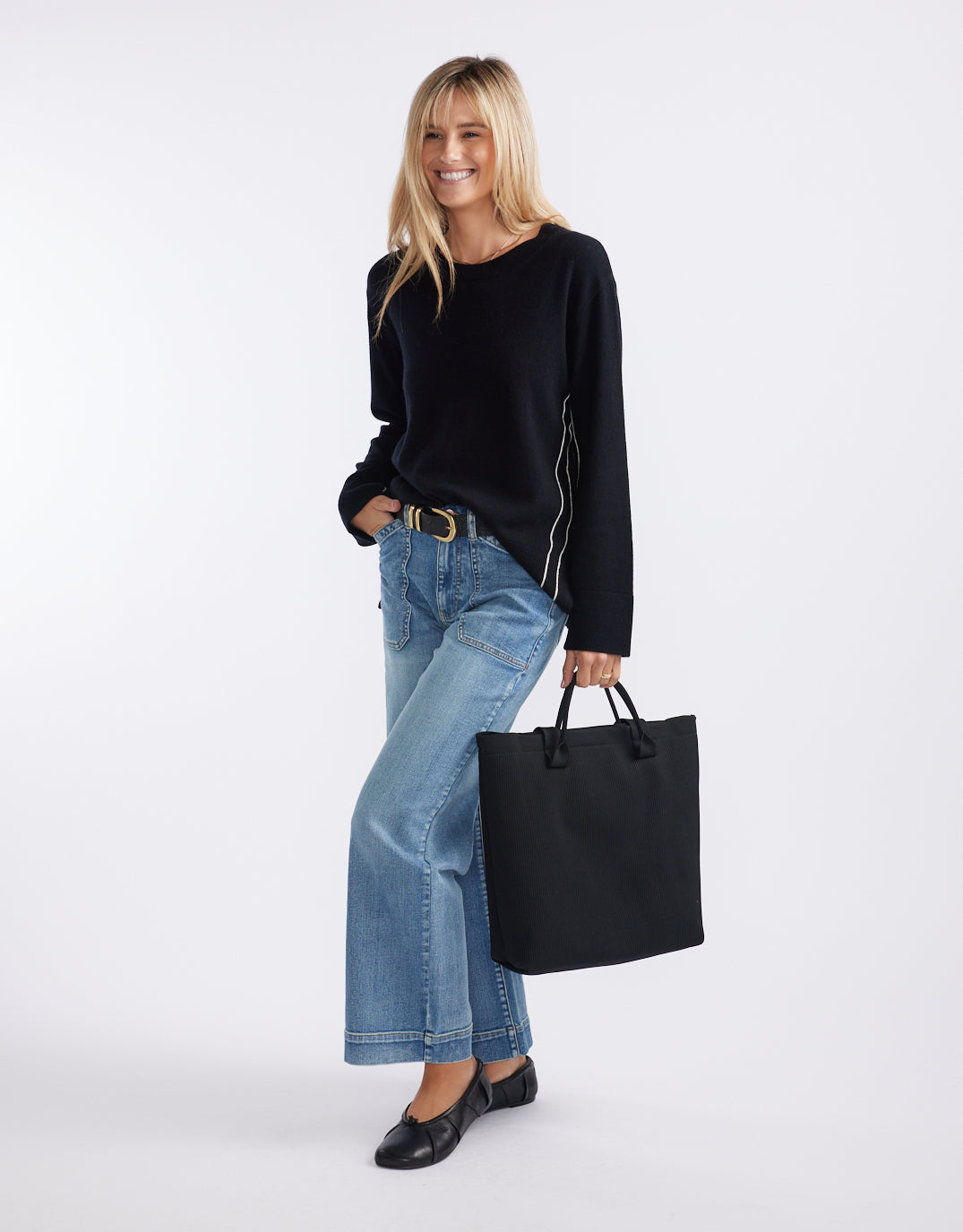 Riviera Wool Cashmere Knit - Black