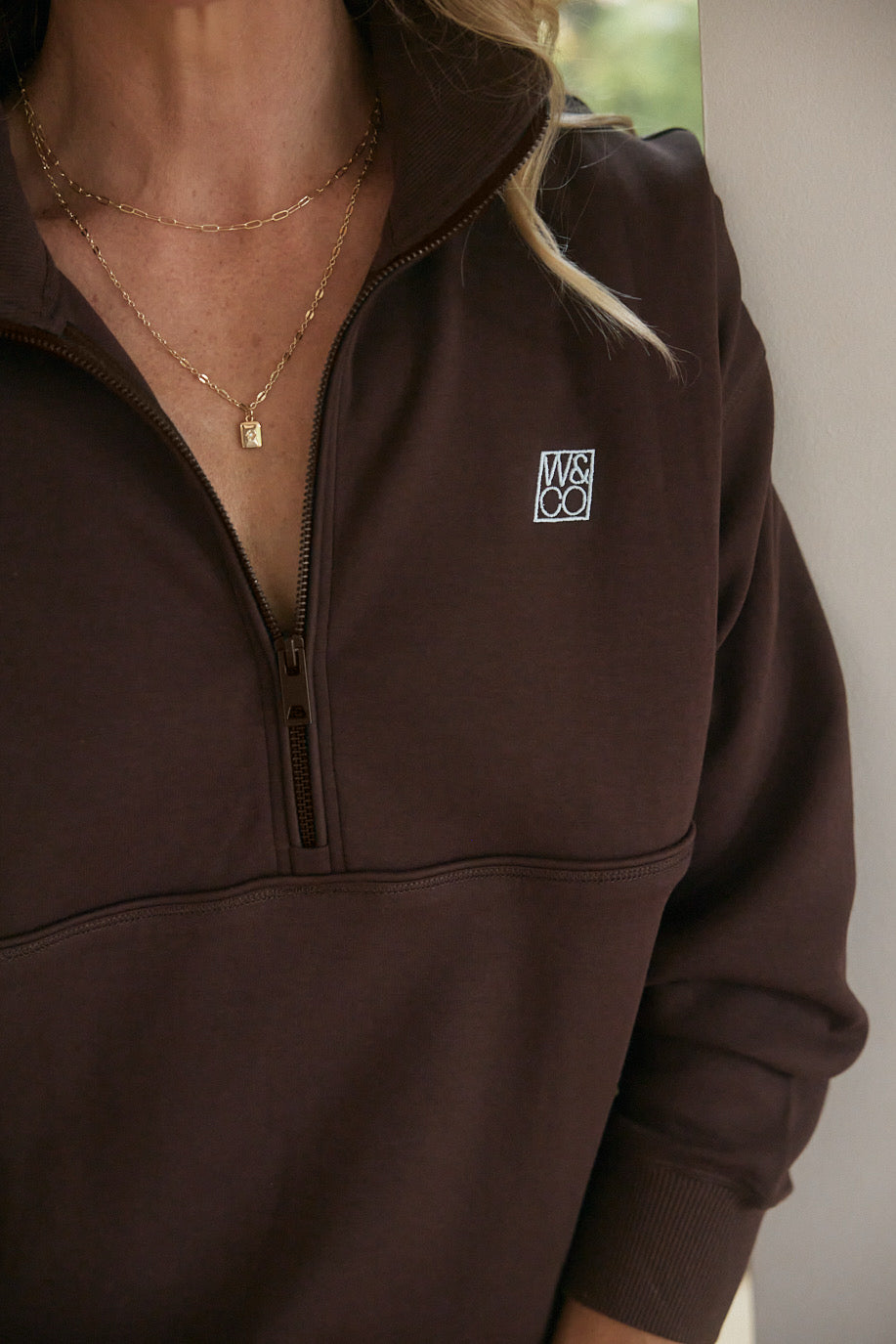 Escape Super Soft Half Zip Top - Chocolate
