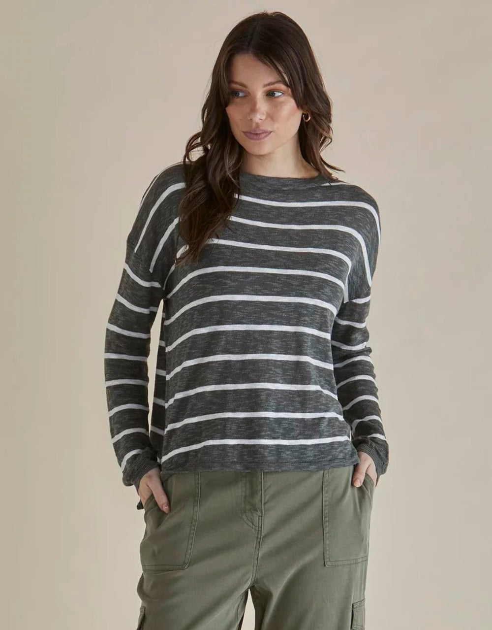 betty-basics-natasha-knit-top-green-stripe-womens-clothing