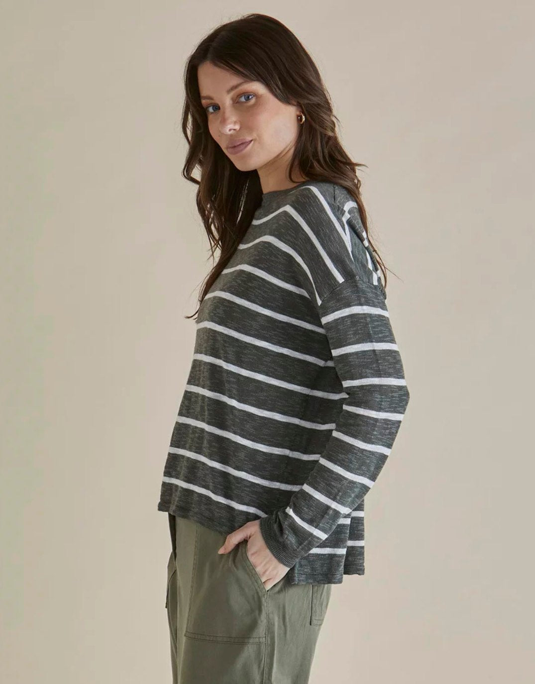 betty-basics-natasha-knit-top-green-stripe-womens-clothing