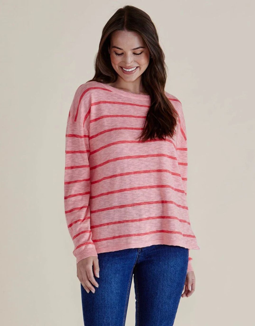 betty-basics-natasha-knit-top-pink-stripe-womens-clothing