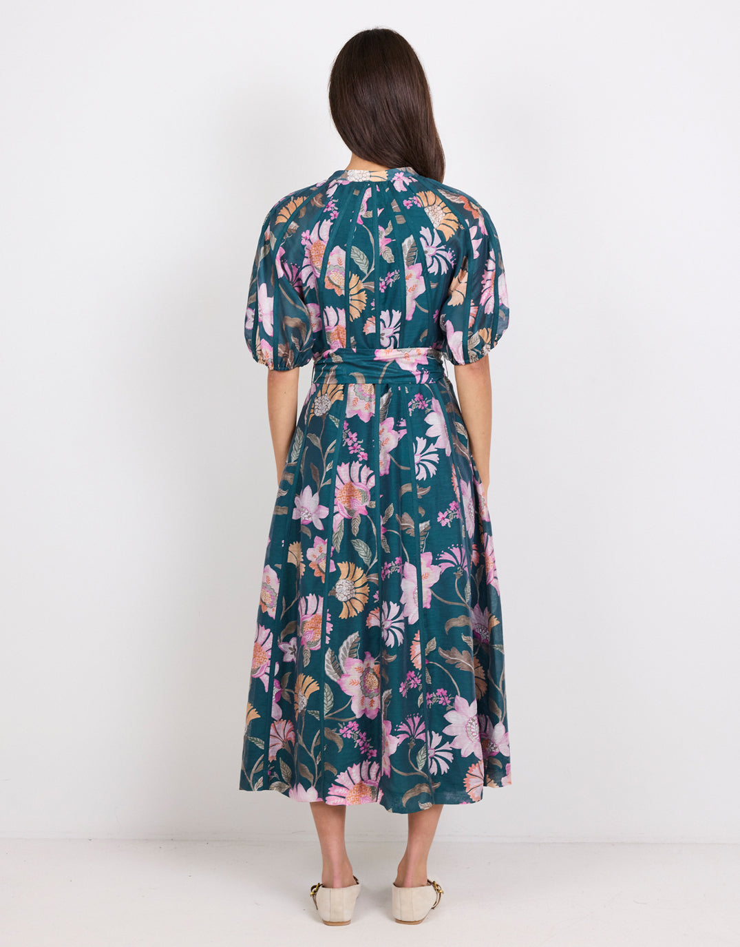 by-rosa-intuition-scarf-print-puff-sleeve-maxi-shirt-dress-petrol-womens-clothing