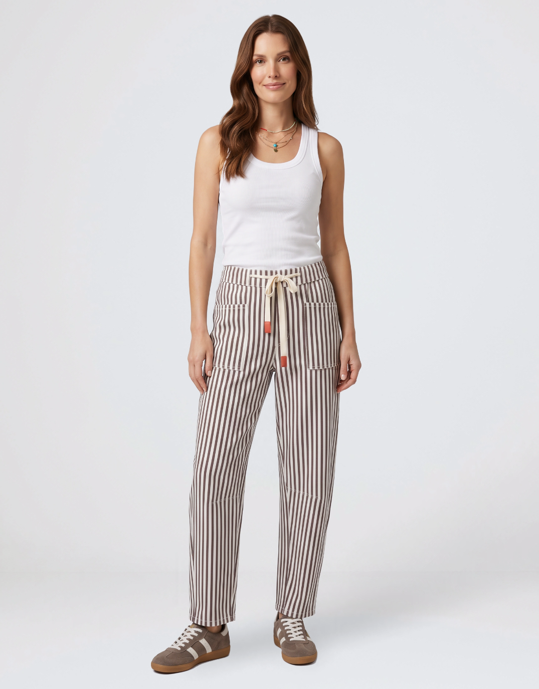 Carter Barrel Jeans - Chocolate Stripe