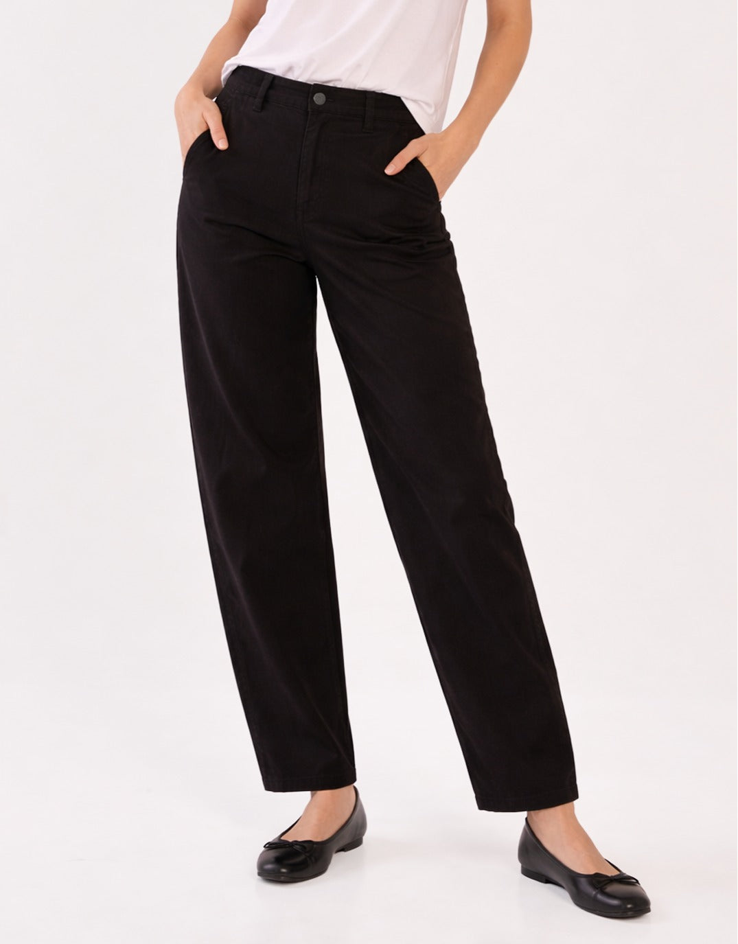 Barrel Leg Chino - Black