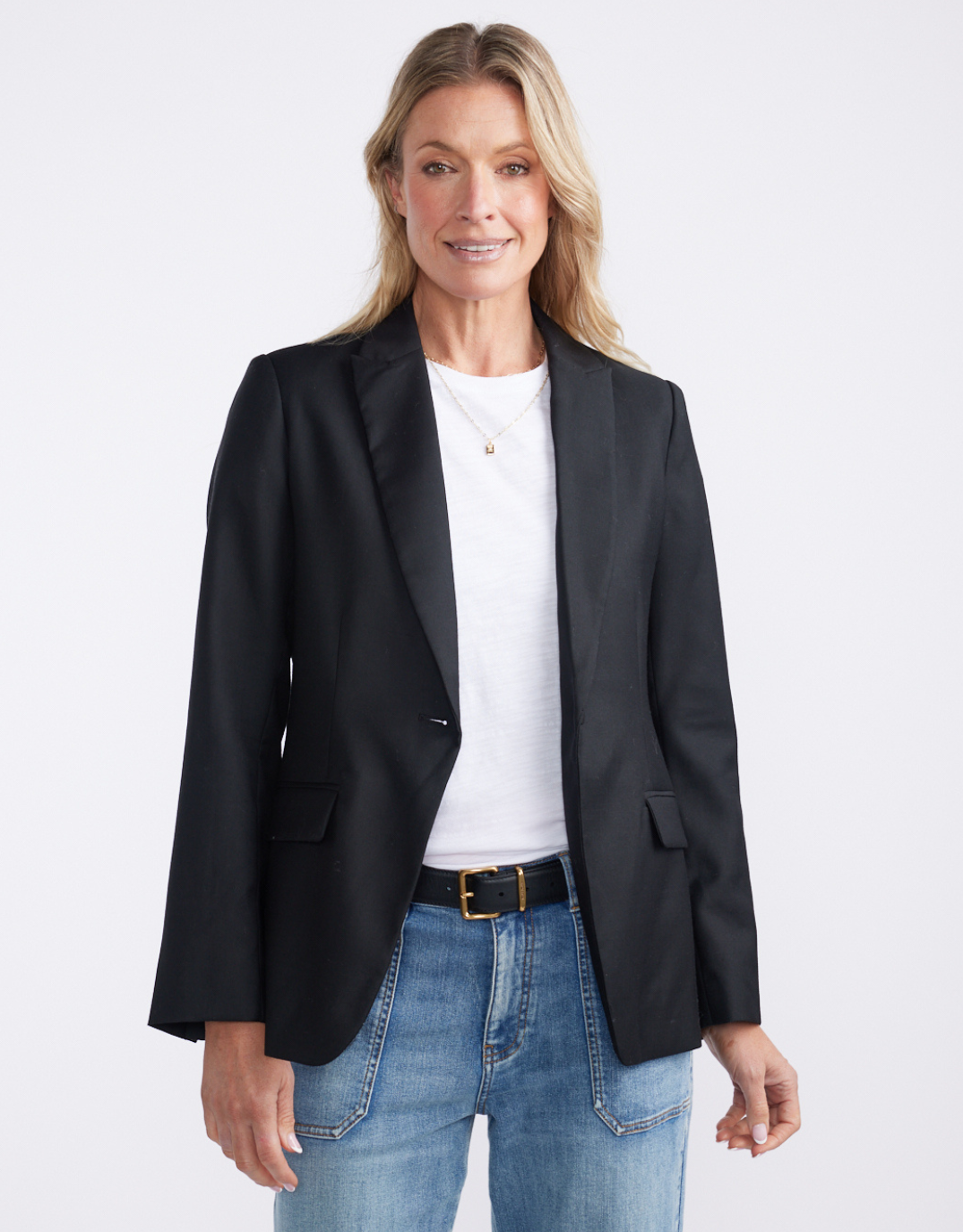 Classic Wool Blazer - Black