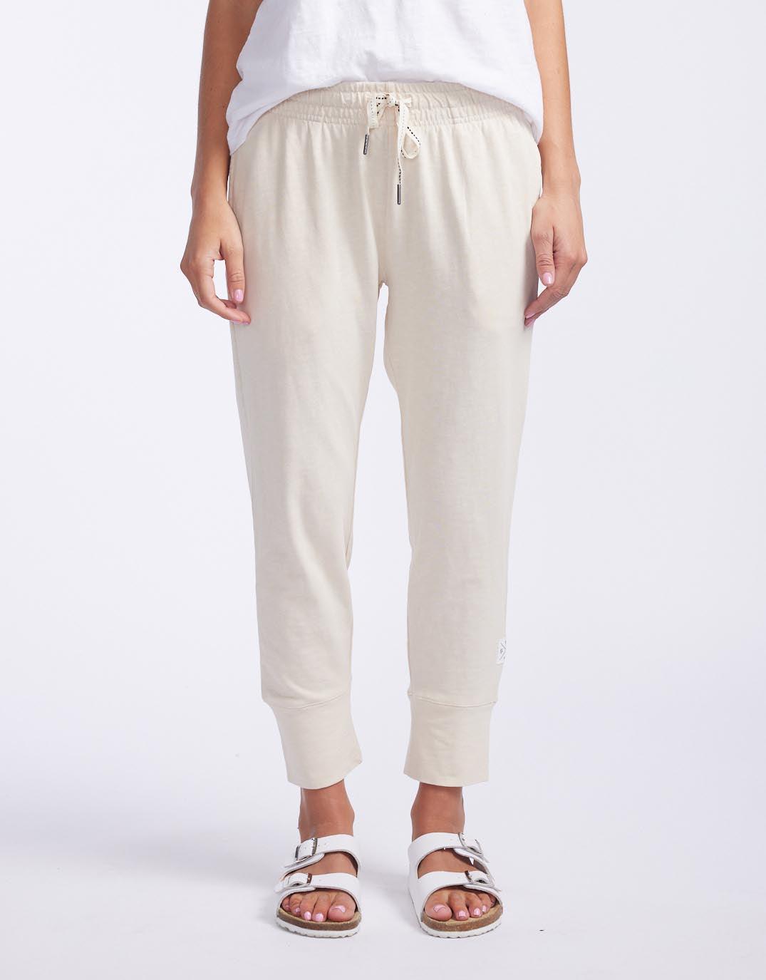 Elm - 3/4 Brunch Pants - Natural - White & Co Living Pants
