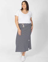 Elm - Travel Skirt - Navy/White Stripe - White & Co Living Skirts