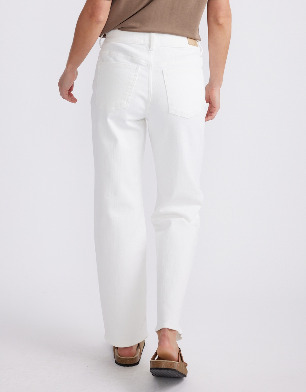 Elodie Stretch Straight Leg Jean - White