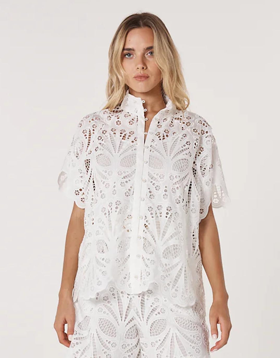Elara Broderie Dress - Fate & Becker