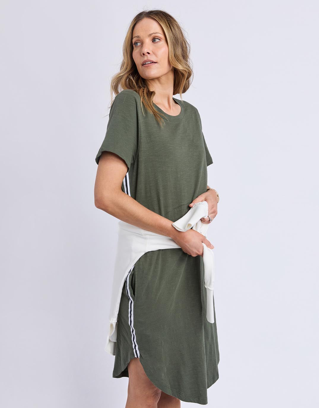 foxwood-bay-tape-dress-khaki-womens-clothing