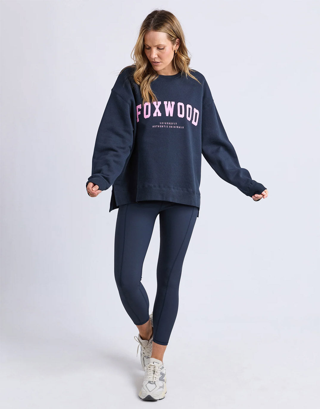 foxwood-interval-crew-navy-with-neon-pink-womens-clothing