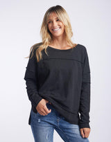 Foxwood - Jayne Throw On Top - Black - White & Co Living Jumpers