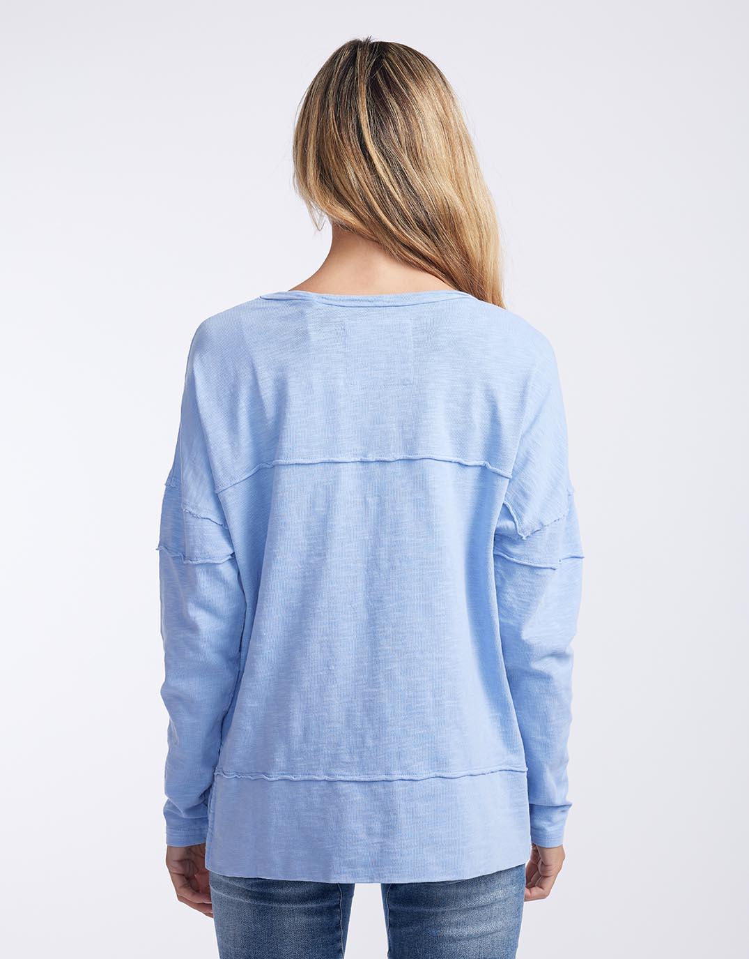 Foxwood - Jayne Throw On Top - Light Blue - White & Co Living Jumpers
