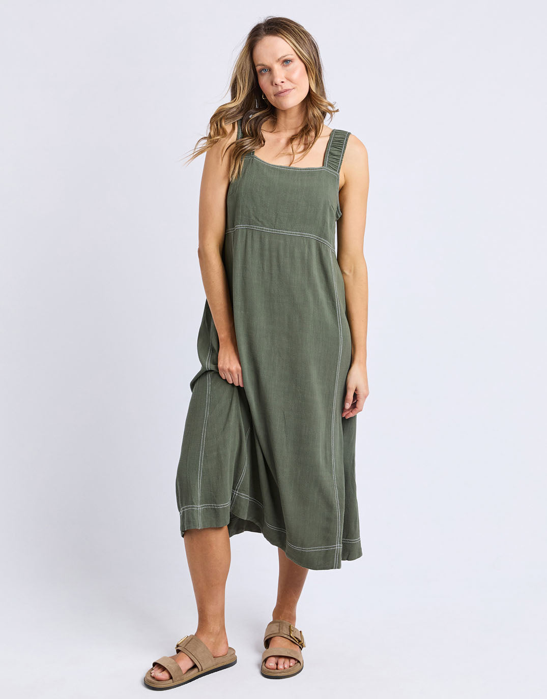 foxwood-sage-midi-dress-khaki-womens-clothing