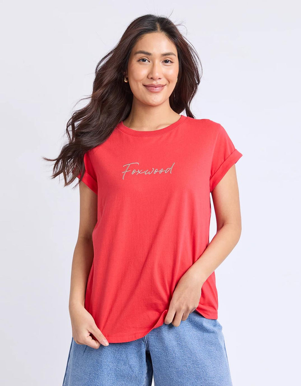 foxwood-signature-contrast-tee-red-womens-clothing