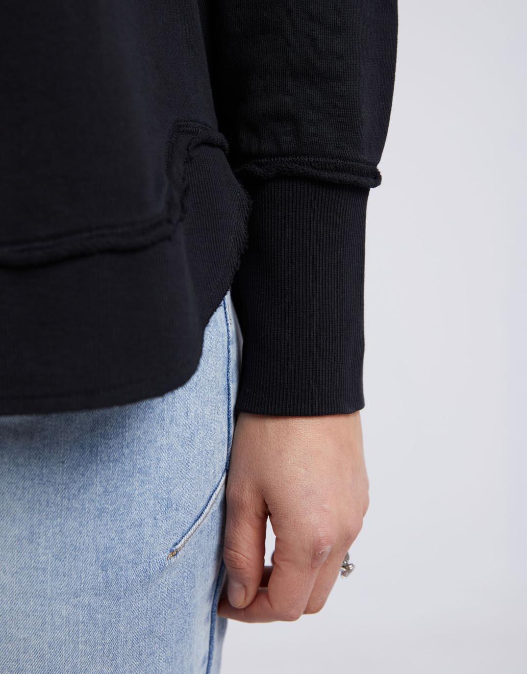 Foxwood - Simplified Crew - Black on Black - White & Co Living Jumpers