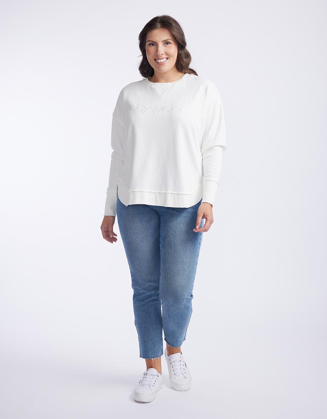 Foxwood - Simplified Crew - Ecru - White & Co Living Jumpers