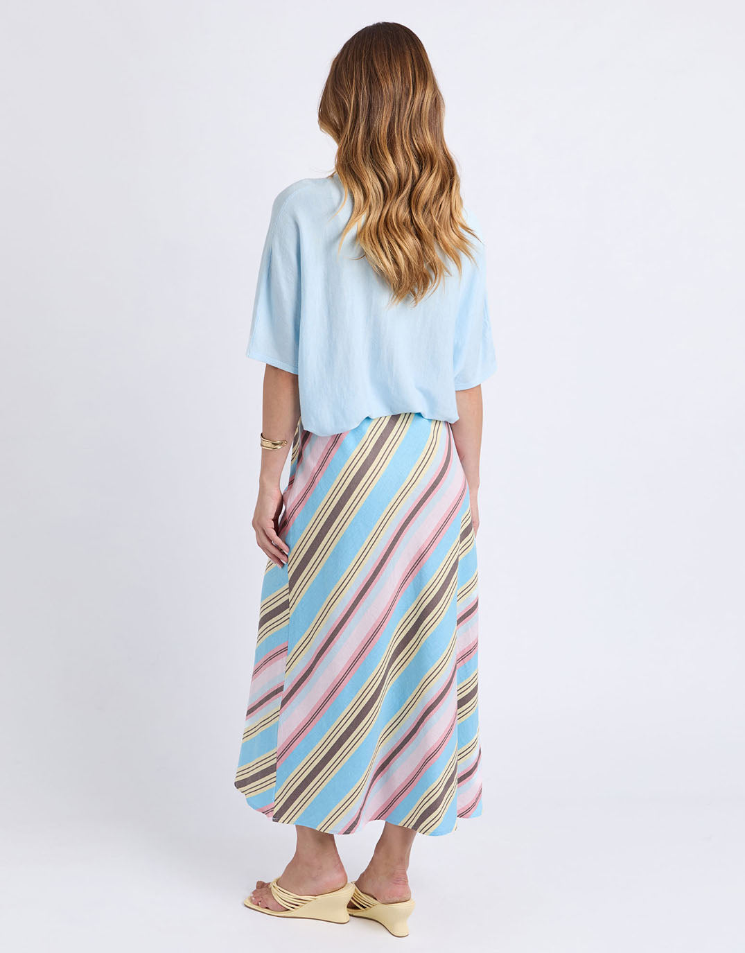 Sundown Stripe Skirt - Blue