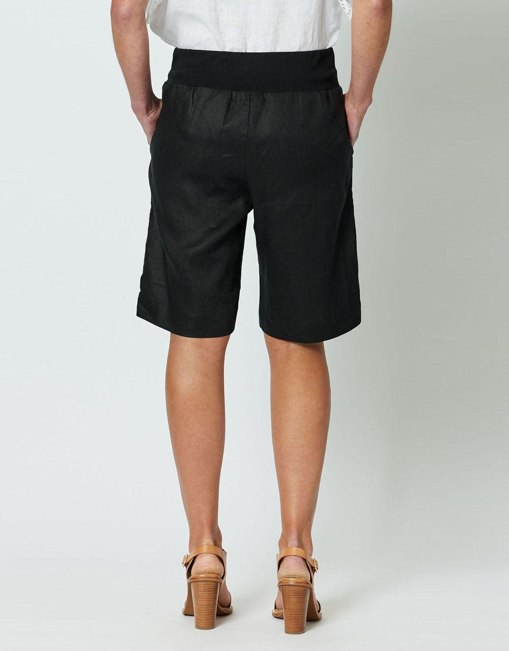 Gordon Smith - Jersey Waist Short - Black - White & Co Living Shorts