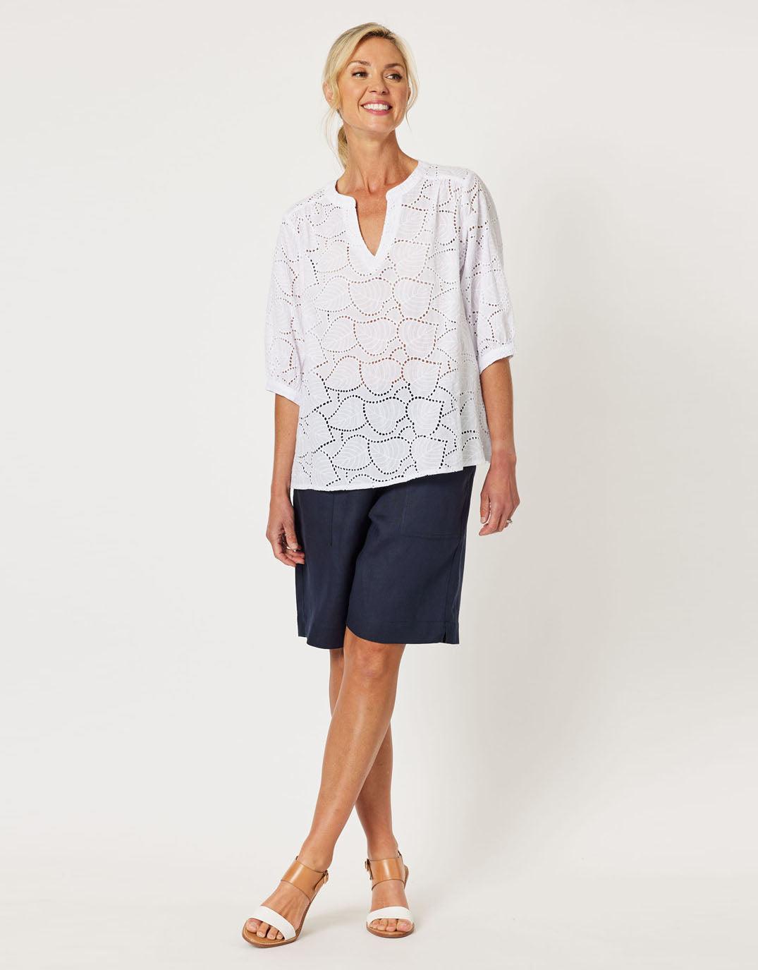 Gordon Smith - Jersey Waist Short - Navy - White & Co Living Shorts