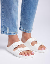 Human Shoes - Ripe Slide - White - White & Co Living Shoes