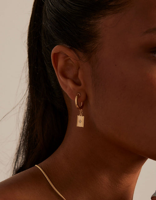 humble-heart-rectangle-pendant-gold-hoop-earrings