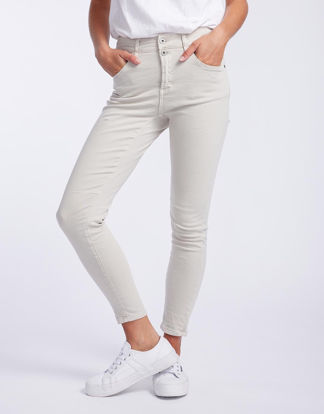 Italian Star - Emma Stretch Jean - Beige - White & Co Living Jeans