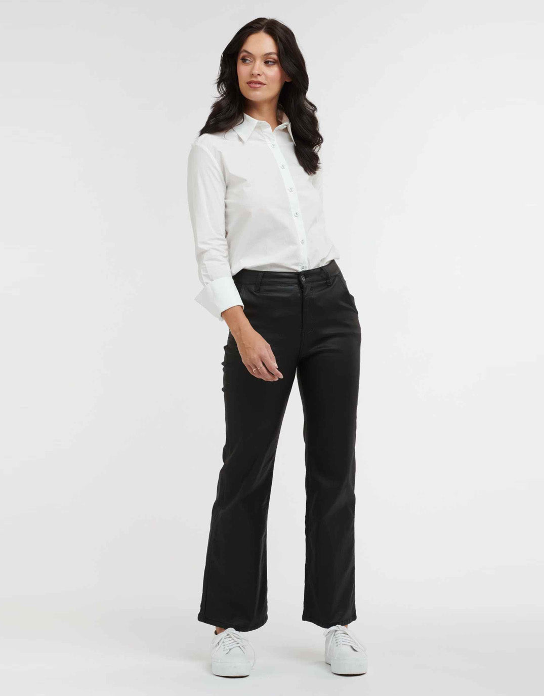 italian-star-shirley-jeans-black-coated-womens-clothing