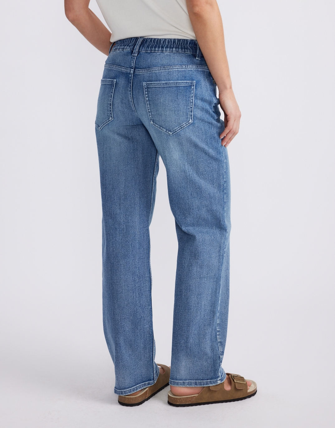 The Jean Jogger - Mid Wash