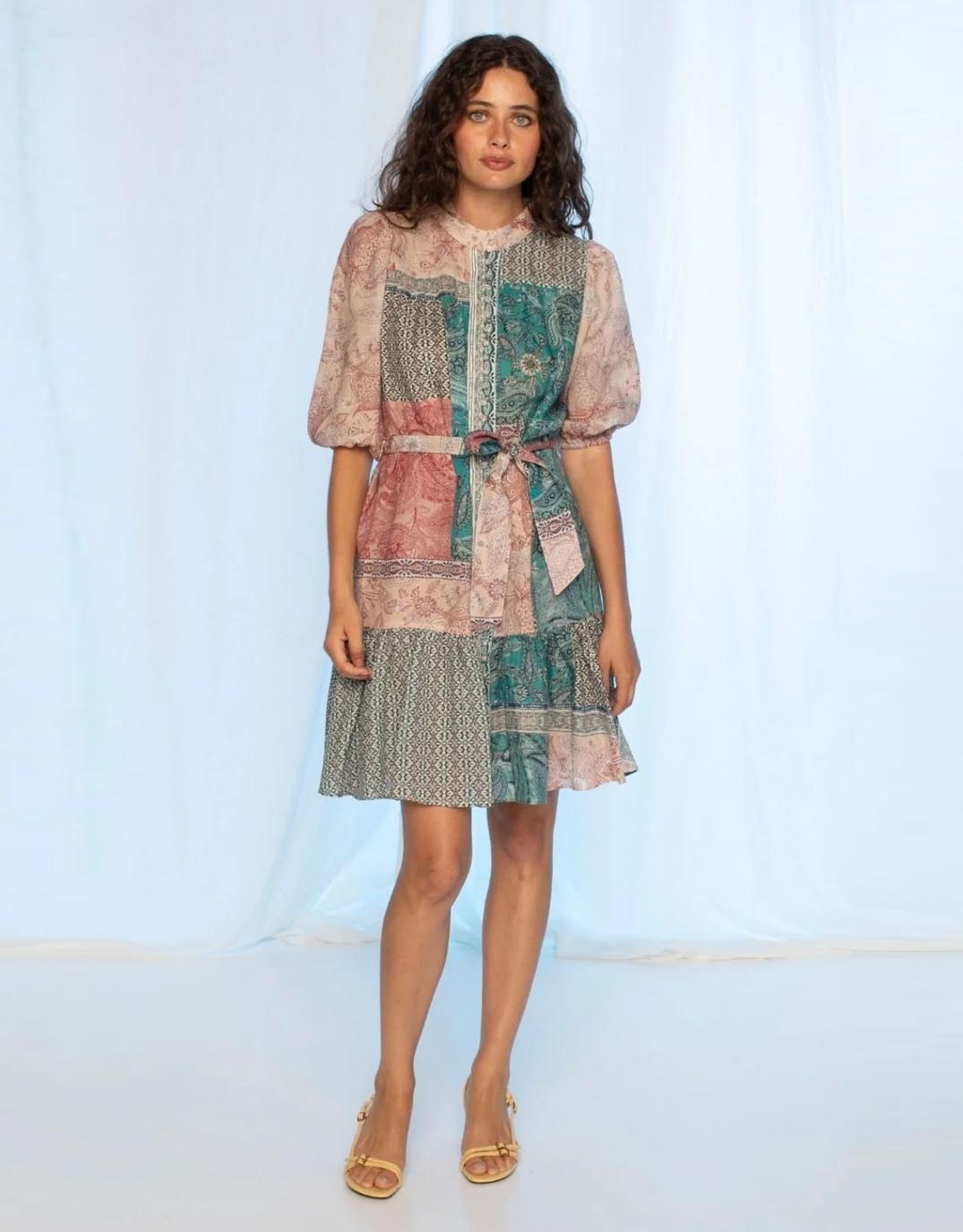 kachel-holly-mini-dress-paisley-mosaic-womens-clothing