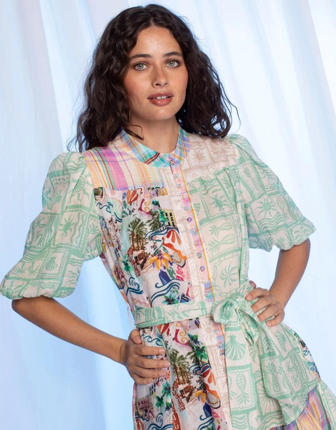 kachel-jill-mini-dress-multi-womens-clothing