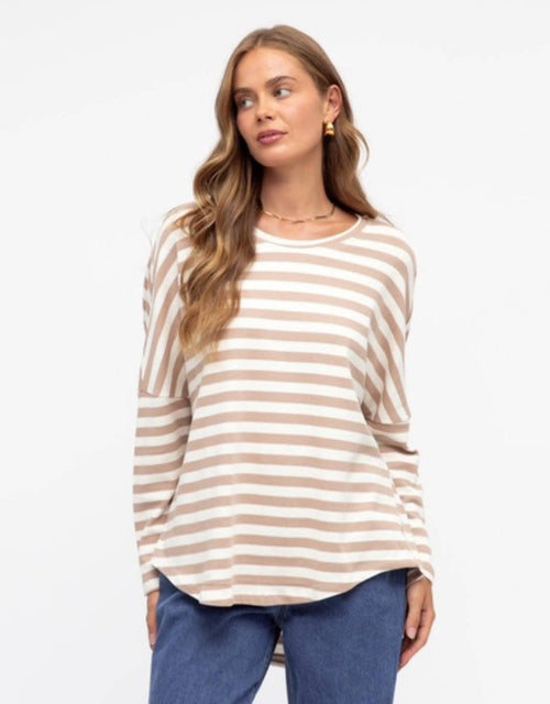 label-of-love-joni-drop-shoulder-tee-camel-white-stripe-womens-clothing