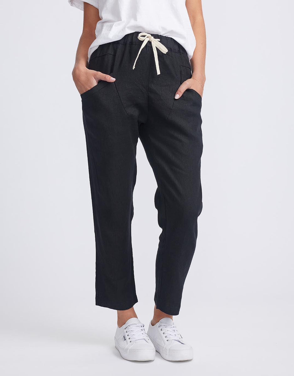 Lotus Linen Pants - Black