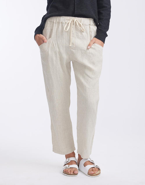 Little Lies - Luxe Linen Pants - Natural - White & Co Living Pants