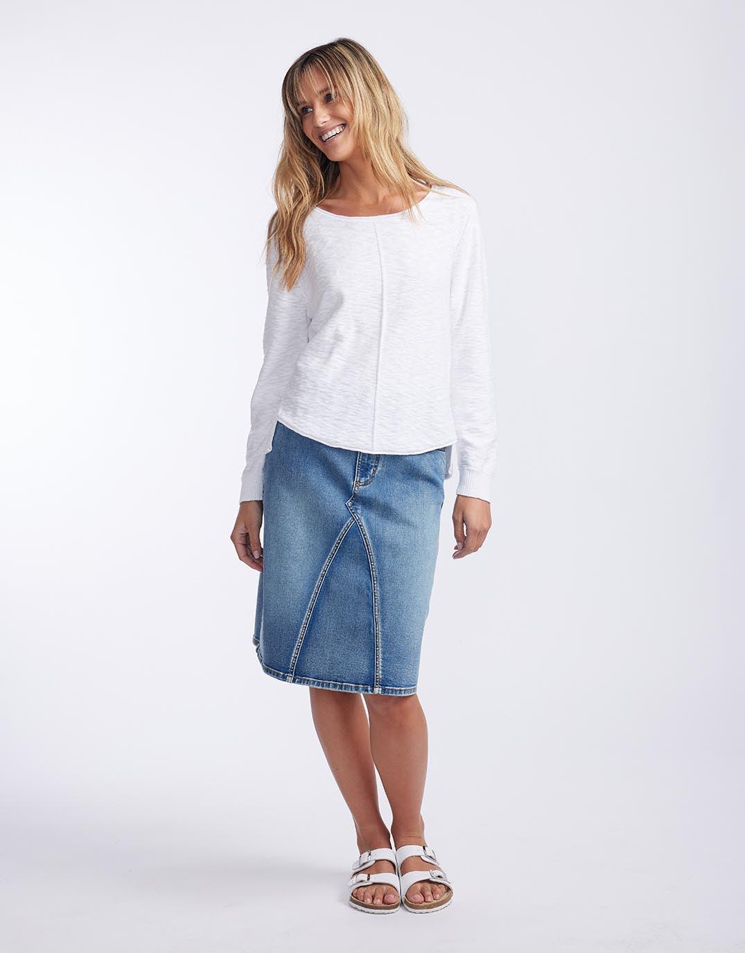 Little Lies - Sacha Summer Knit - White - White & Co Living Knitwear