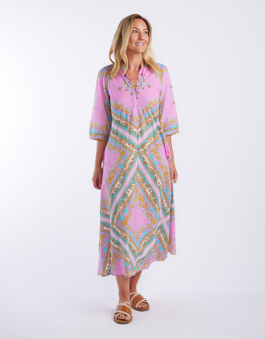 Scarlett Maxi Dress - Aria Pink Blue