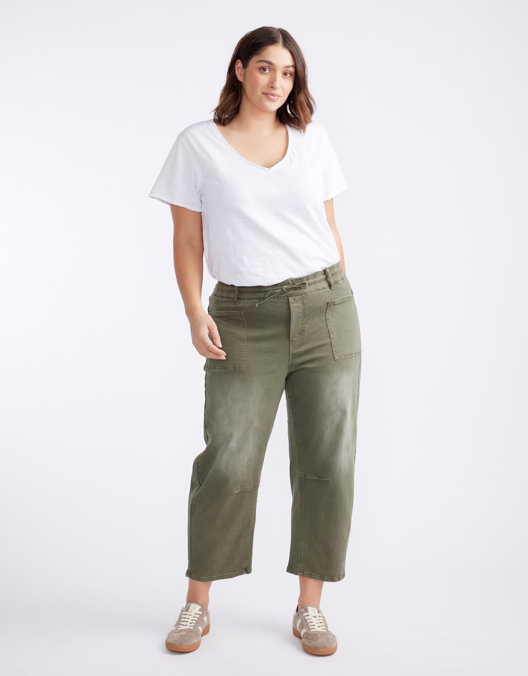 Leo Barrel Jeans - Khaki