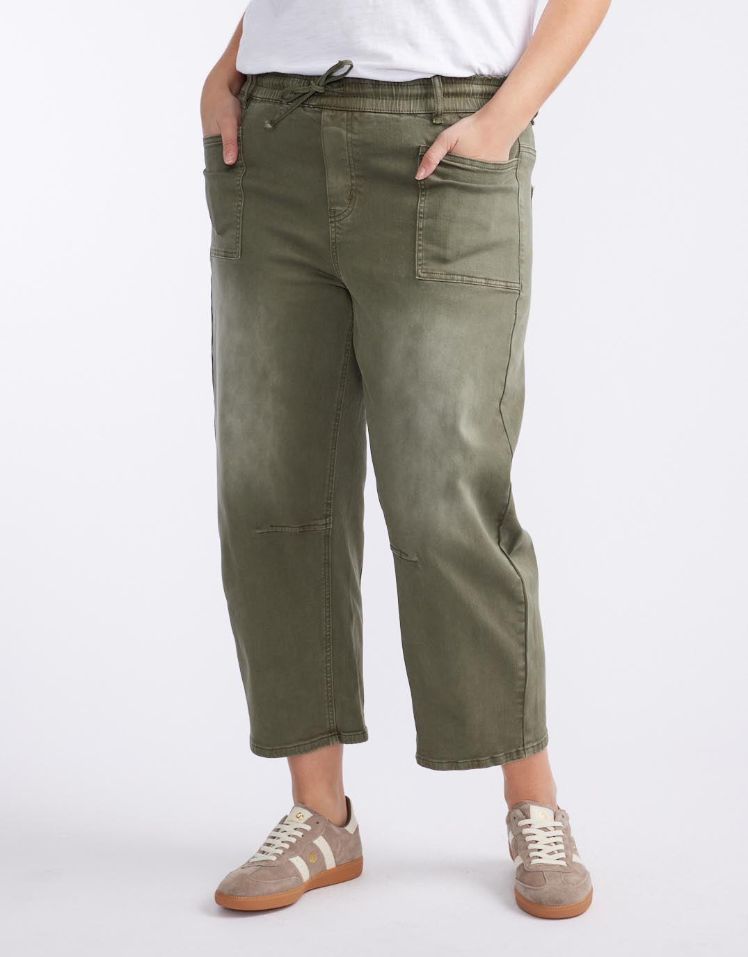 Leo Barrel Jeans - Khaki