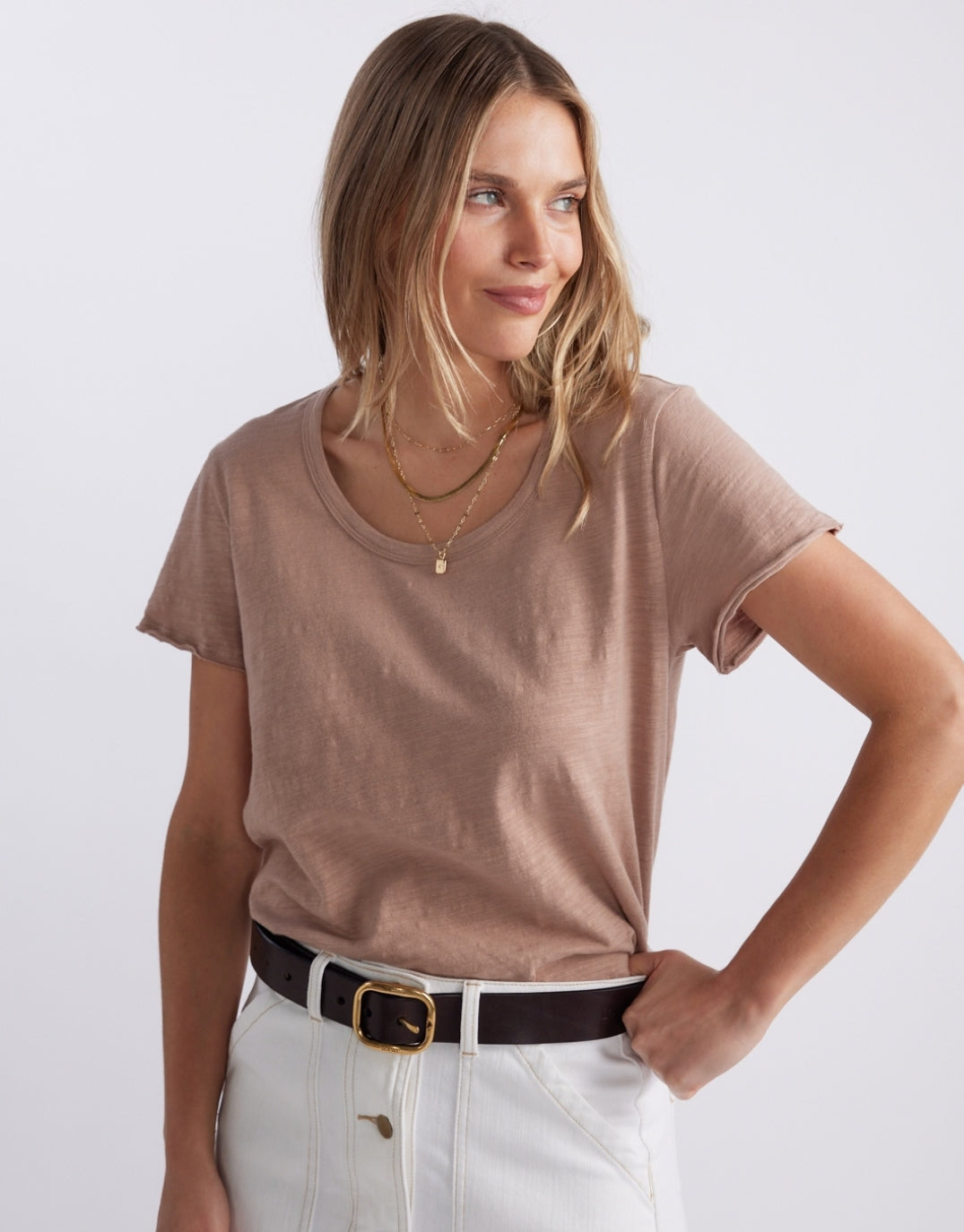 Original Round Neck T-Shirt - Mocha