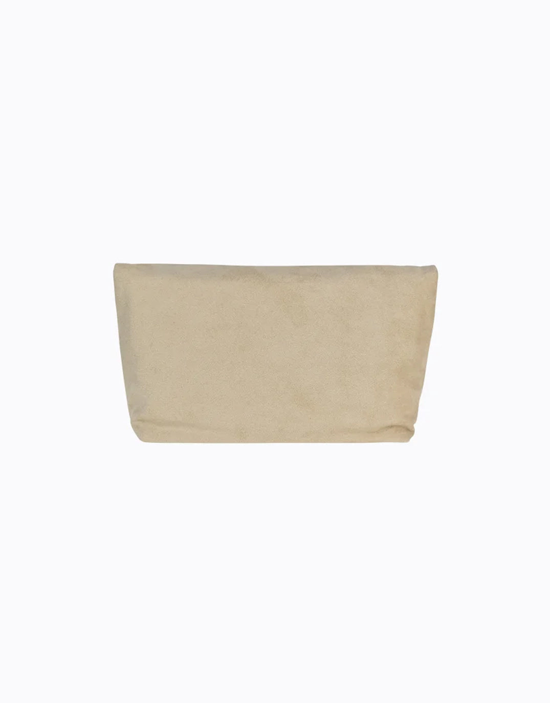 Heartbreaker Oversize Clutch - Beige Suede / Gold