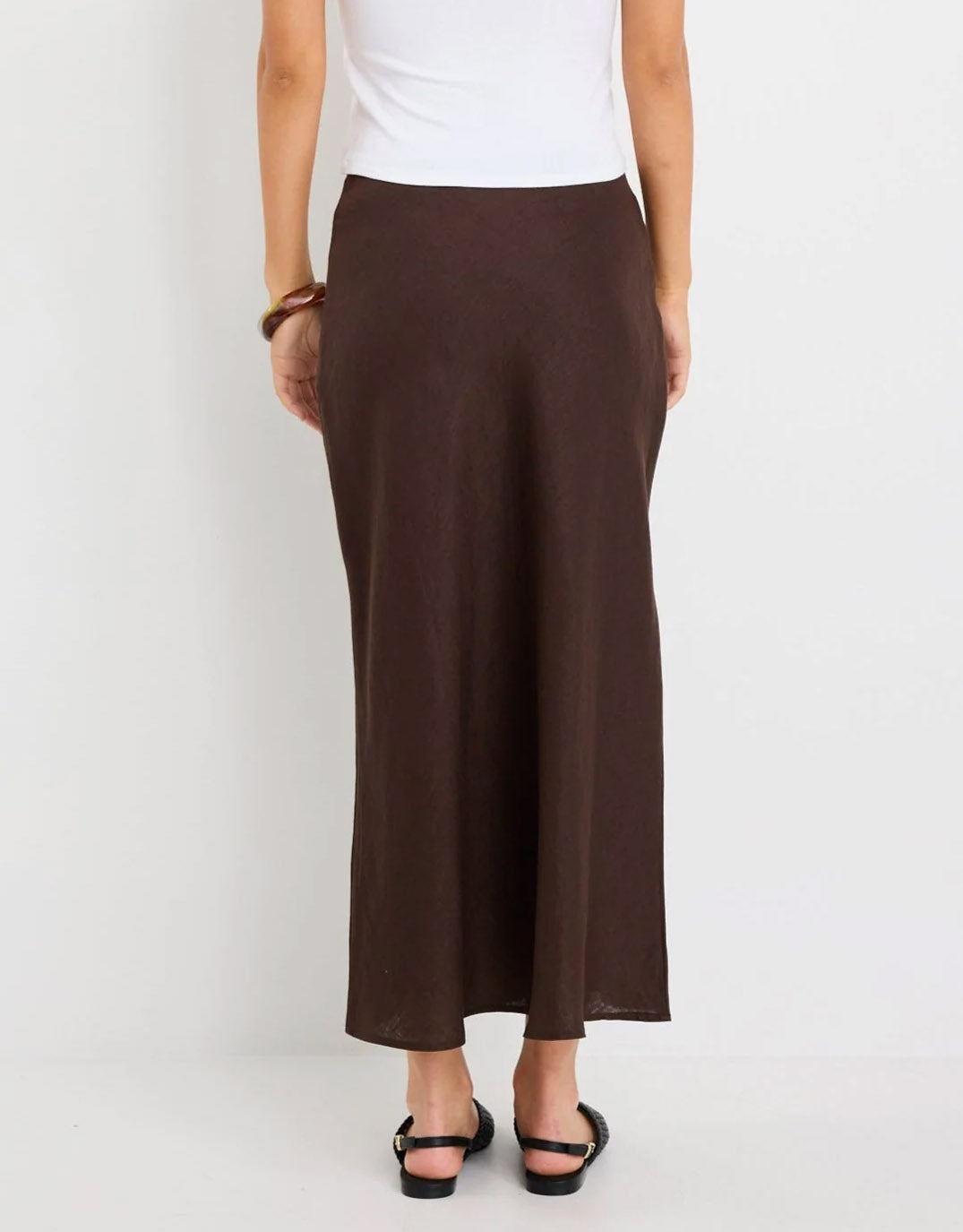 reunion-bliss-linen-bias-midi-skirt-dark-chocolate-womens-clothing